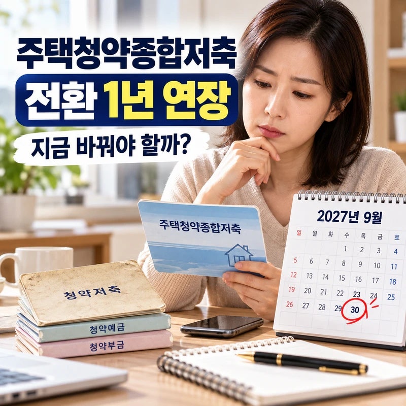 주택청약종합저축 전환 1년 연장, 오래된 청약통장 지금 바꿔야 할까