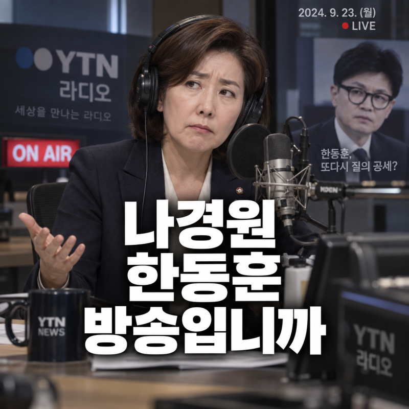 나경원 “한동훈 방송입니까” 생방송 중 아쉬움 토로