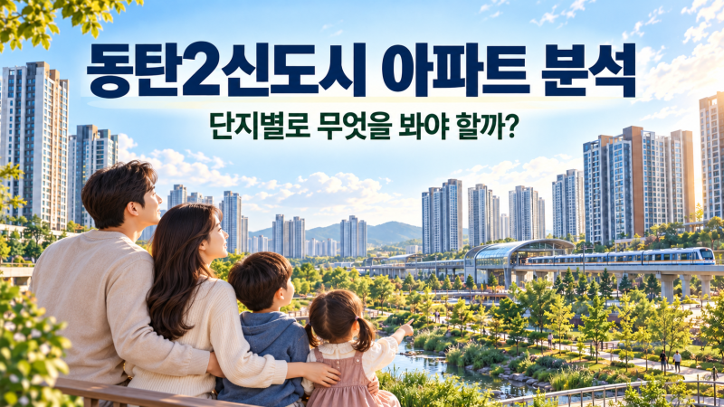 동탄2신도시 아파트 분석｜단지별로 무엇을 비교해야 할까?