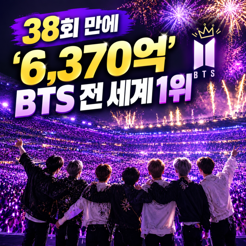 "비욘세도 넘었다" BTS 월드투어, 38회 만에 '6370억' 대기록 쓴 이유