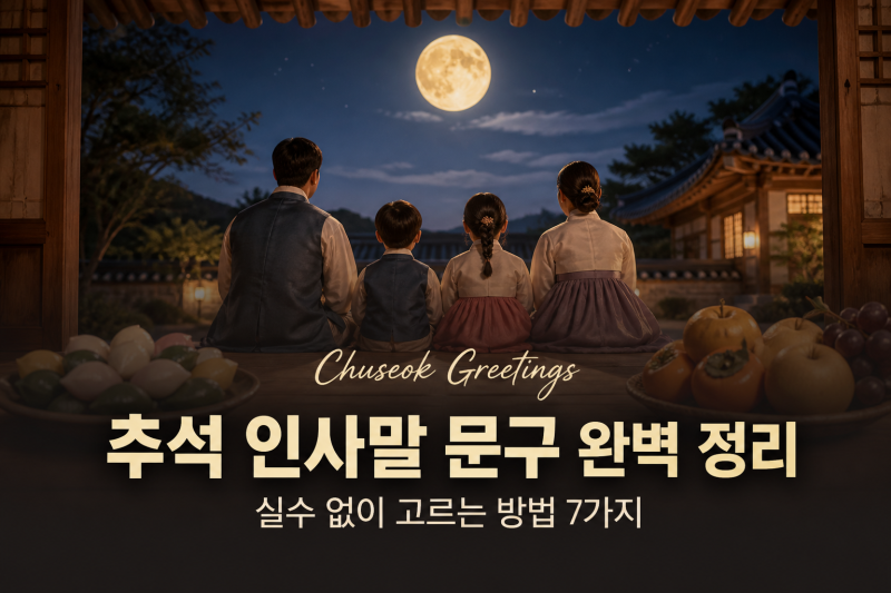 추석 인사말 문구 완벽 정리, 실수 없이 고르는 방법 7가지