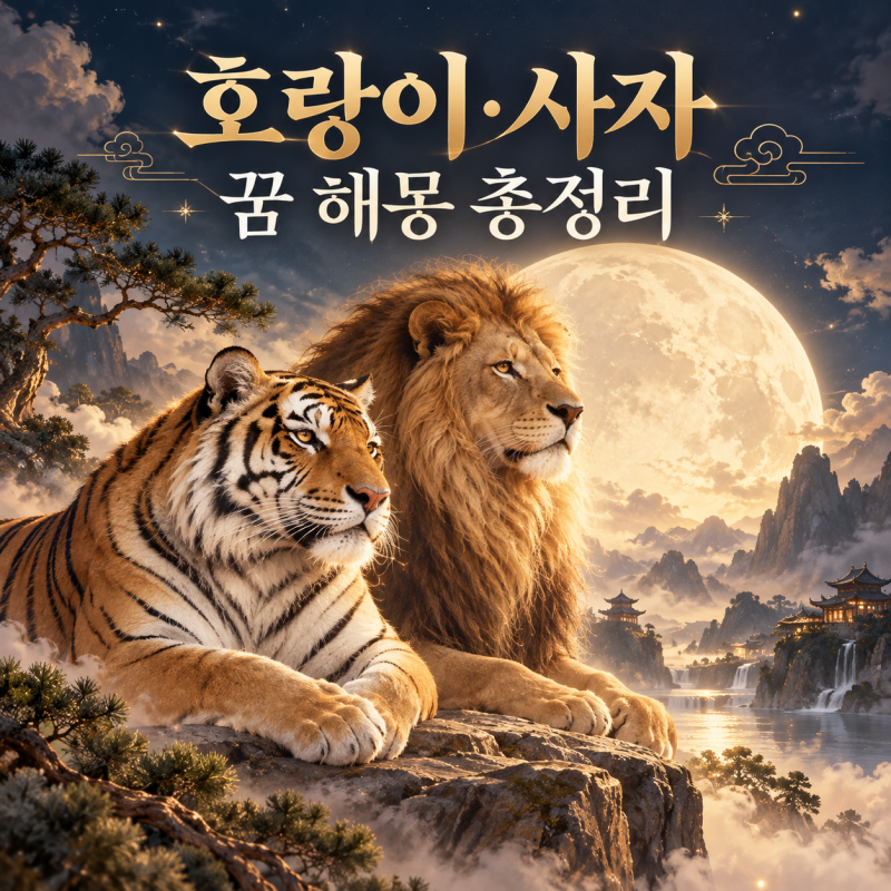 호랑이꿈,사자꿈 해몽 | 맹수 꿈은 정말 무서운 꿈일까요? (동물 꿈 시리즈 2편)