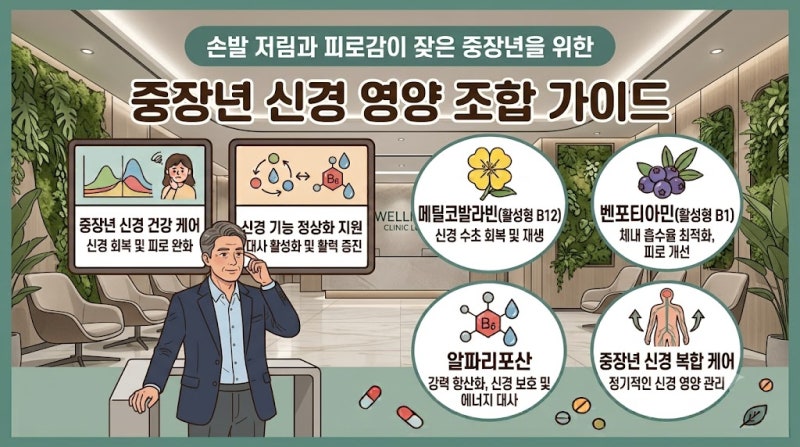 손발 저림과 피로감이 잦은 중장년을 위한 신경 영양 조합