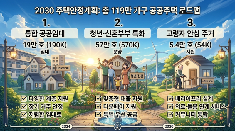 2030년까지 공적주택 119만 호 쏟아진다! 청년·신혼 57만 호에 고령자 주택까지 내 몫 챙기는 ....