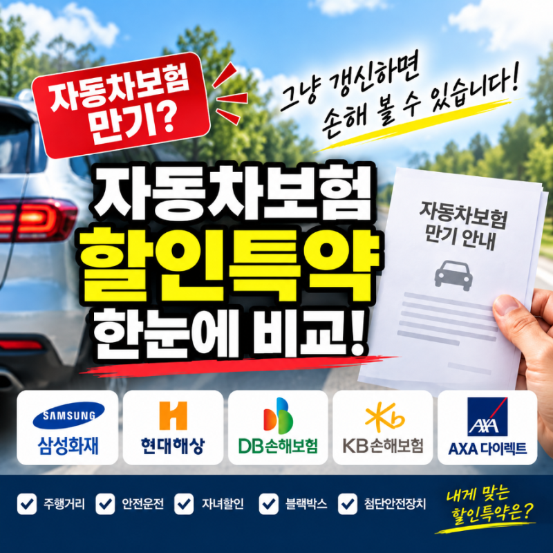 “자동차보험 만기 문자 왔는데…” 그냥 갱신했다간 후회할 수 있습니다