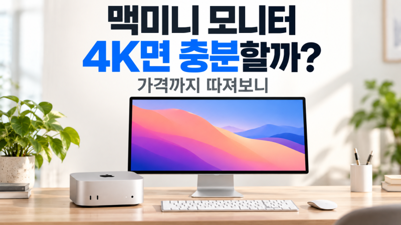 맥미니 모니터, 4K면 충분할까? 가격까지 따져보니
