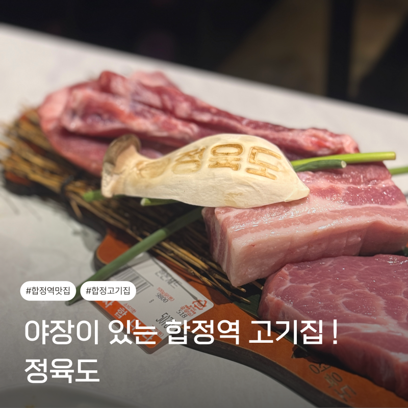 야장이 있는 합정역 고기집 : 정육도 | 추천메뉴 주차