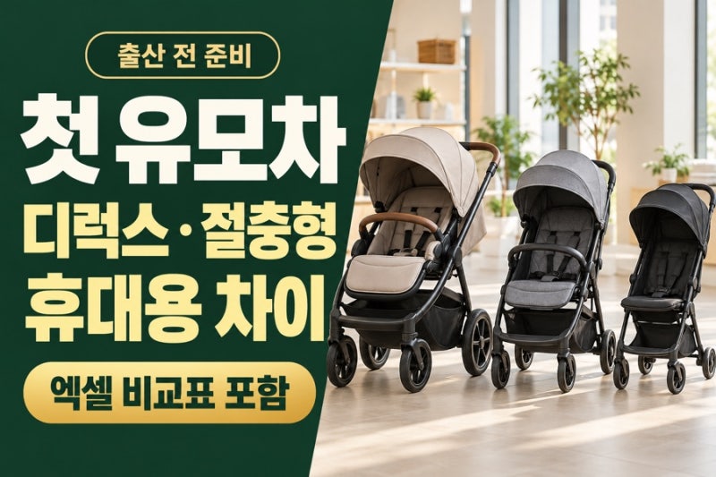 첫 유모차 고르는 법｜디럭스·절충형·휴대용 차이와 출산 전 비교표