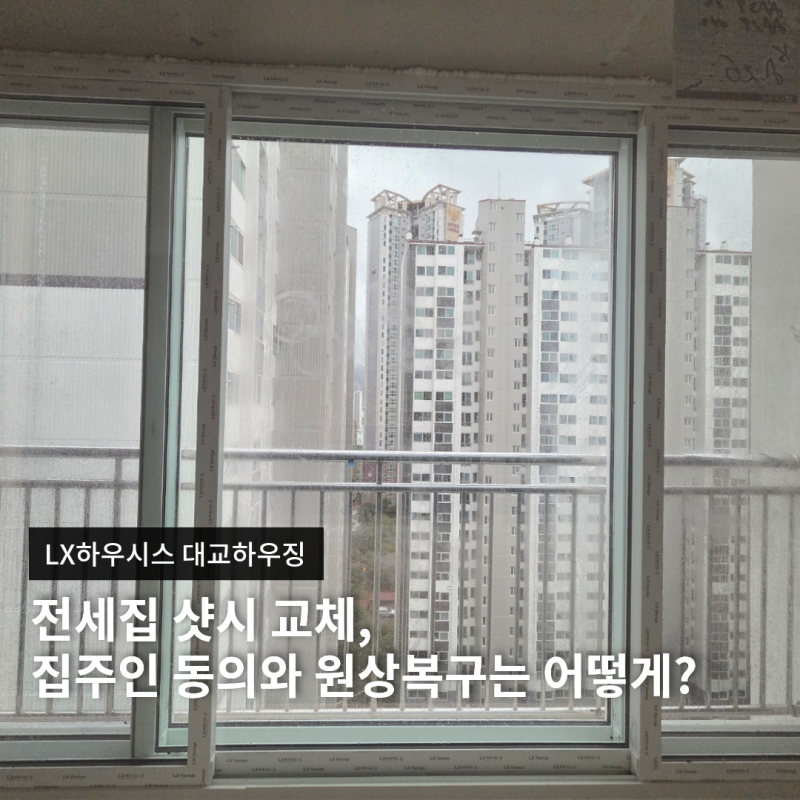전세집 샷시 교체, 집주인 동의와 원상복구는 어떻게? 세입자·집주인 체크포인트