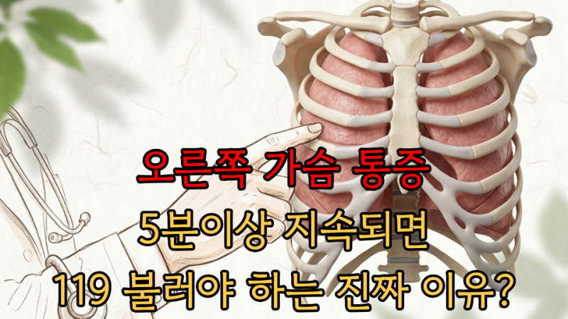 오른쪽 가슴 통증, 5분 이상 지속되면 119 불러야 하는 진짜 이유?