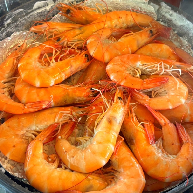 인천 영종도 애견동반 대형견 가능 대하 소금 새우구이 서해수산 본점 (새우머리튀김 필수)