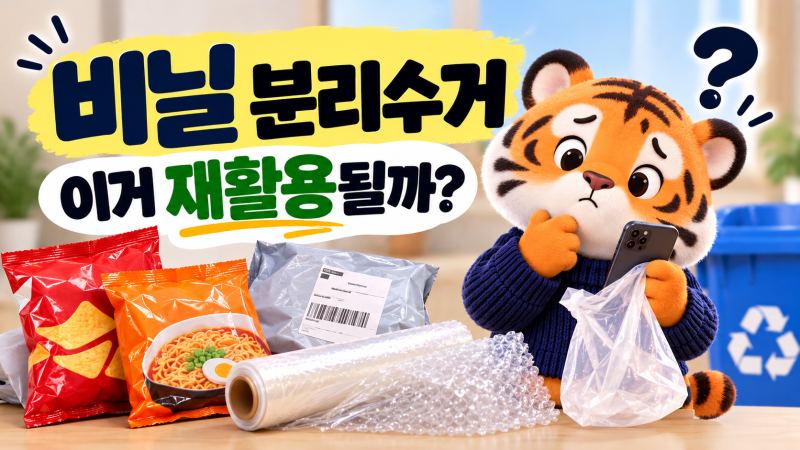 비닐 분리수거, 이건 재활용될까? 과자봉지·라면봉지·택배비닐 버리는 법