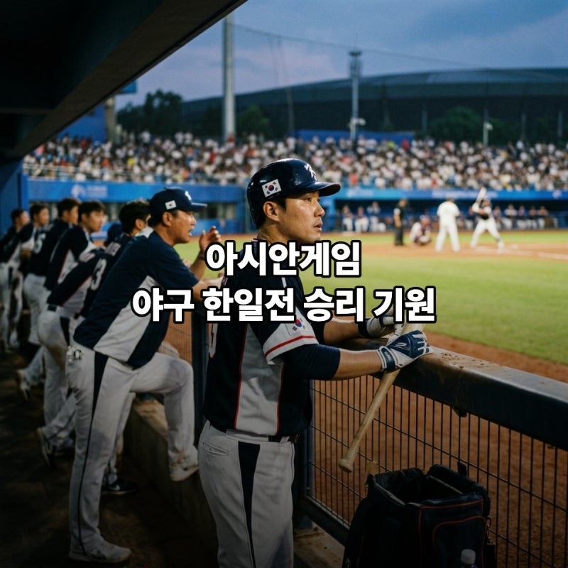 야구 한국 일본 9월 25일 슈퍼라운드 중계방송 금메달 도전