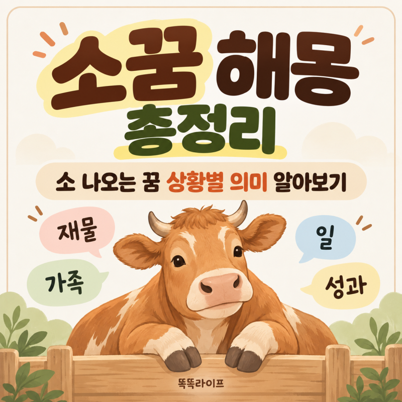 소꿈 해몽 총정리, 소 나오는 꿈 상황별 의미 알아보기