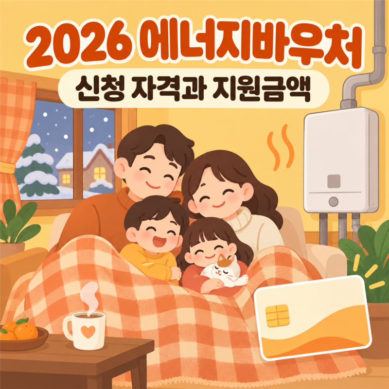 2026년 에너지바우처 신청 자격 및 가구원수별 지원금액표 (복지로 신청 기간 완벽 가이드)