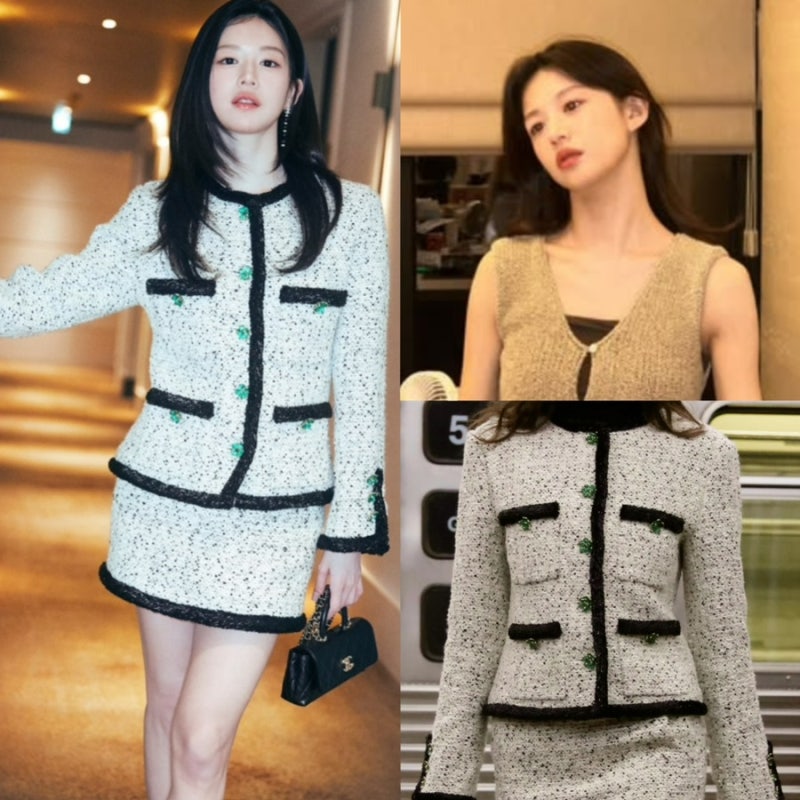 현시점 연예인 실물 1위라는 여배우 샤넬 트위드 자켓