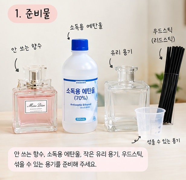 안 쓰는 향수로 디퓨저 만들기