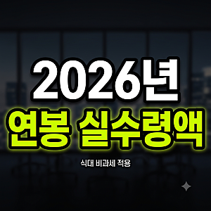 2026년 연봉 실수령액표 총정리｜3000·4000·5000·6000·1억 세후 월급 비교