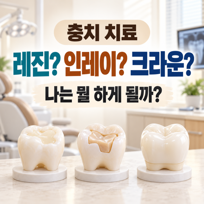 충치 치료, 레진·인레이·크라운 중 뭘 할까? 비용·통증 확인