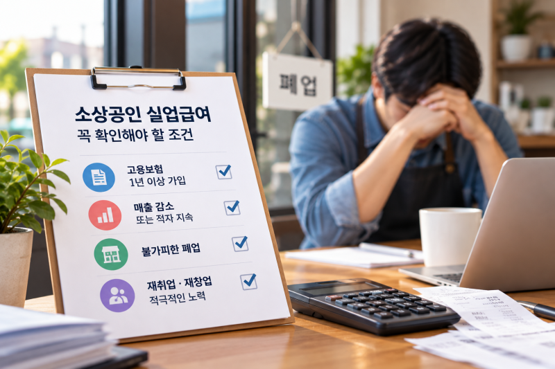 자영업자도 실업급여 받을 수 있습니다｜소상공인 폐업 전 꼭 알아야 할 조건·금액·신청방....