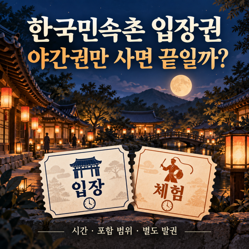 I Only Bought a Night Ticket for Korean Folk Village, but the Horror Experience is Separate? Distinguish Before Payment