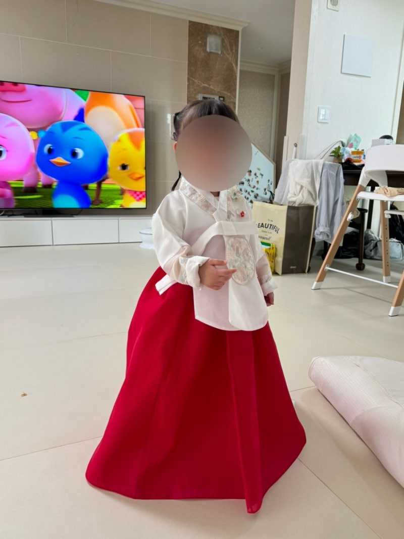 19개월 아기 한복 | 여아 한복 어진아이 3호 실착 사이즈