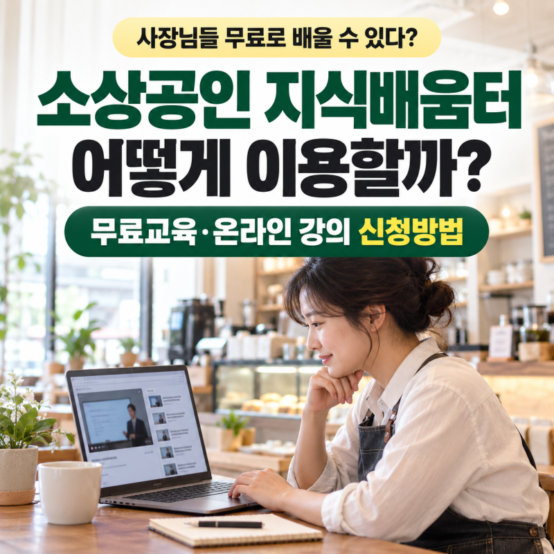 소상공인 지식배움터 어떻게 이용할까? 무료교육·온라인 강의 신청방법