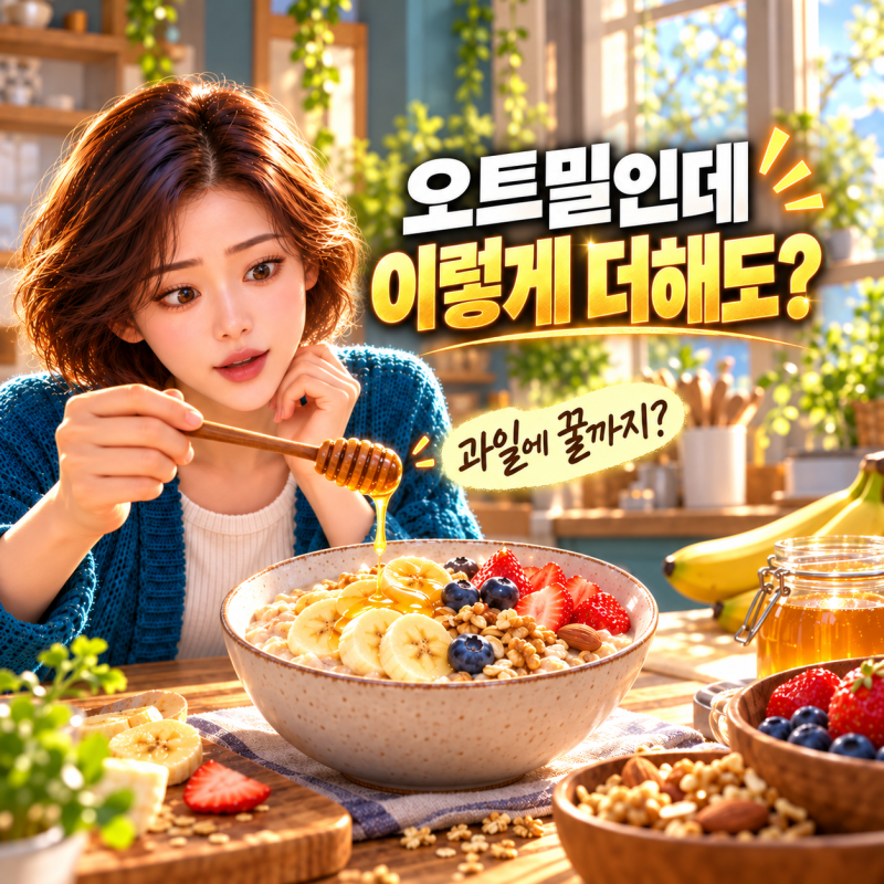오트밀, 혈당에 좋다는데 꿀·과일까지 더해도 괜찮을까요?
