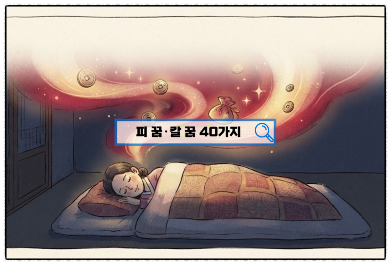 [무료꿈해몽] 피 꿈·칼 꿈 해몽 40가지 총정리 (피 흘리는 꿈 재물운, 칼에 찔리는 꿈 길흉)