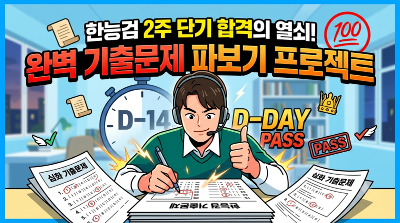 한국사능력검정시험(한능검) 단기 합격! 2주 기출 공부 프로젝트 및 6하원칙 가이드