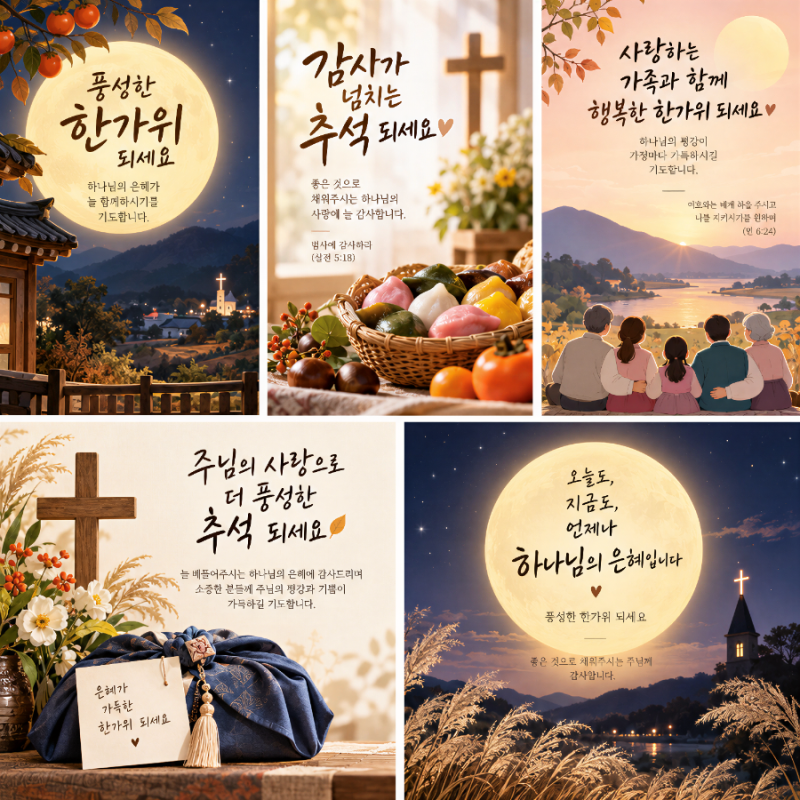 2026 크리스천 추석 인사말 모음｜은혜와 감사를 전하는 한가위 카톡 문구