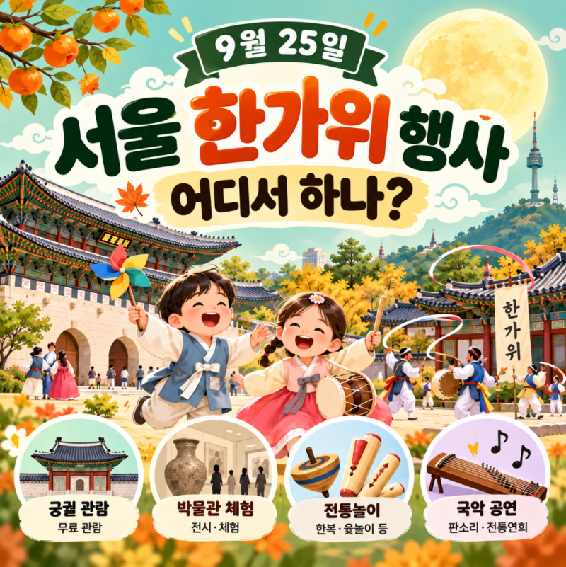 Where to Go for Chuseok Holiday Events in Seoul 2026? Complete Guide to Hangawi Events on September 25th