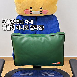 의자 허리쿠션 추천, 맘무 등받이로 사무실 바른자세 실사용기