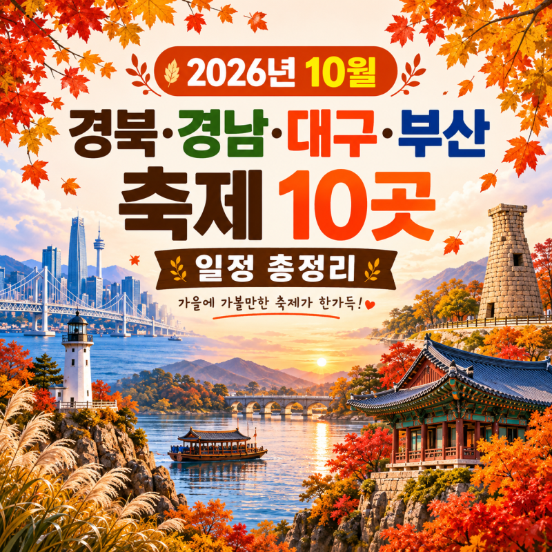 2026년 10월 경북·경남·대구·부산 축제 10곳 일정 총정리