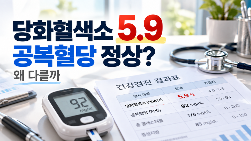 당화혈색소 5.9인데 공복혈당 정상｜당뇨 전단계인지 보는 법