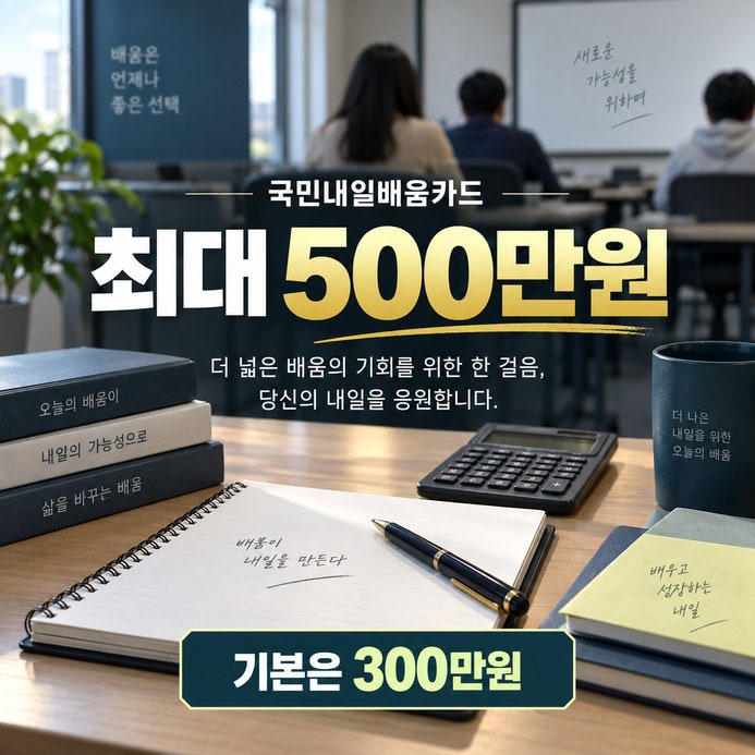 내일배움카드 한도 500만원, 내 경우는 얼마일까