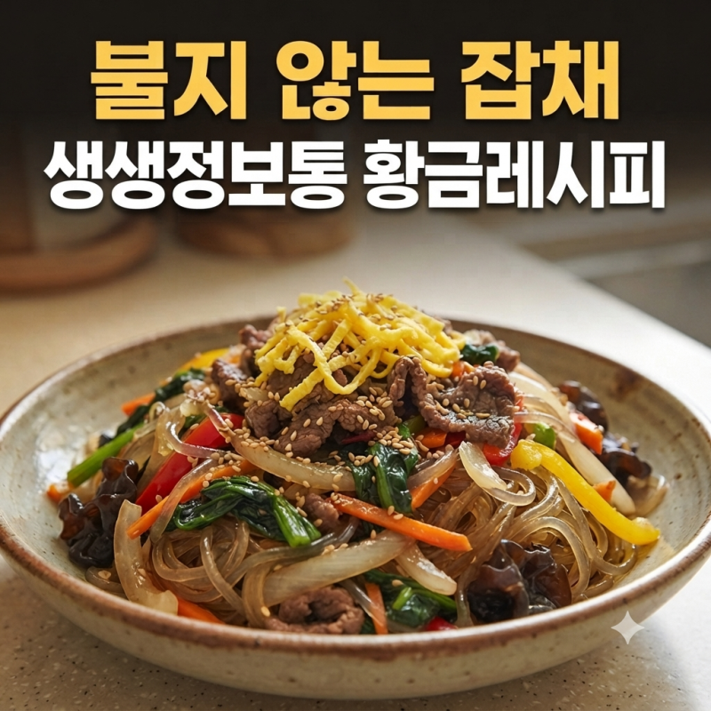 "이대로 따라하세요" 생생정보통 불지않는 잡채 만들기(+황금레시피)