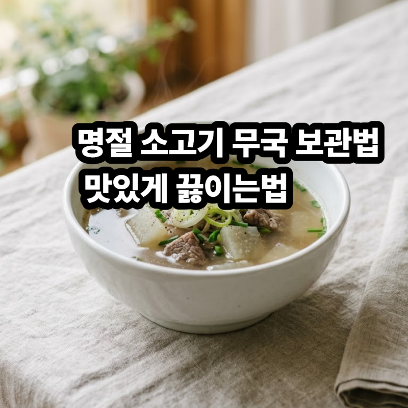 명절 소고기 무국 보관법 상하지 않게 냉동 보관 및 맛있게 끓이는법