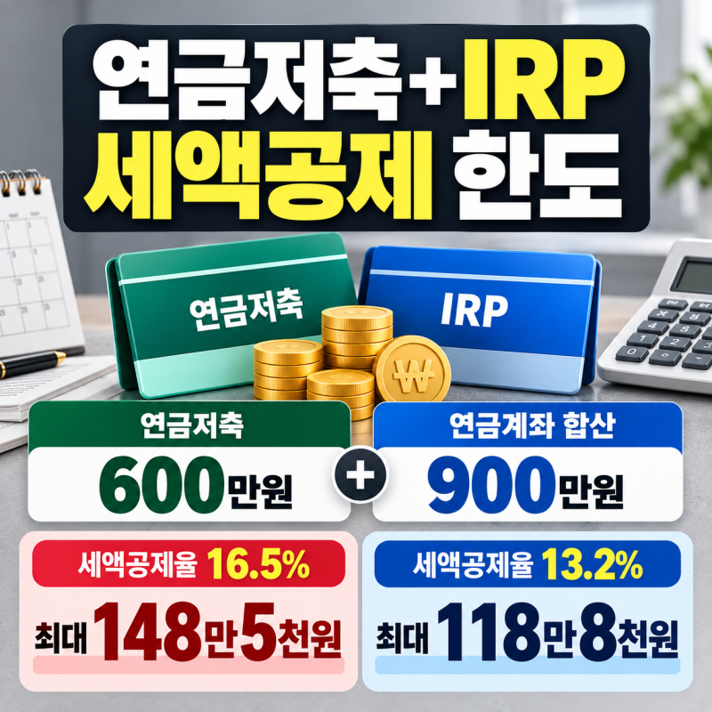 2026 IRP 계좌개설 왜 지금 할까? 연말정산 세액공제 한도·연금저축 차이 총정리