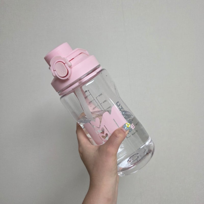 라임보틀 빨대물병 1L 트라이탄물병, 이중잠금으로 편하게 사용해본 후기