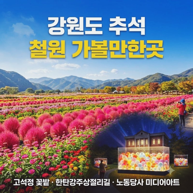 철원 가볼만한곳 고석정 꽃밭 한탄강주상절리길 노동당사