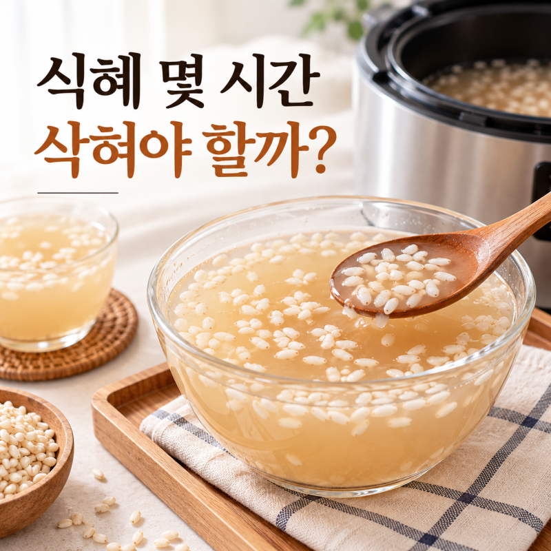 전기밥솥 식혜 만드는법, 엿기름 비율과 삭히는 시간