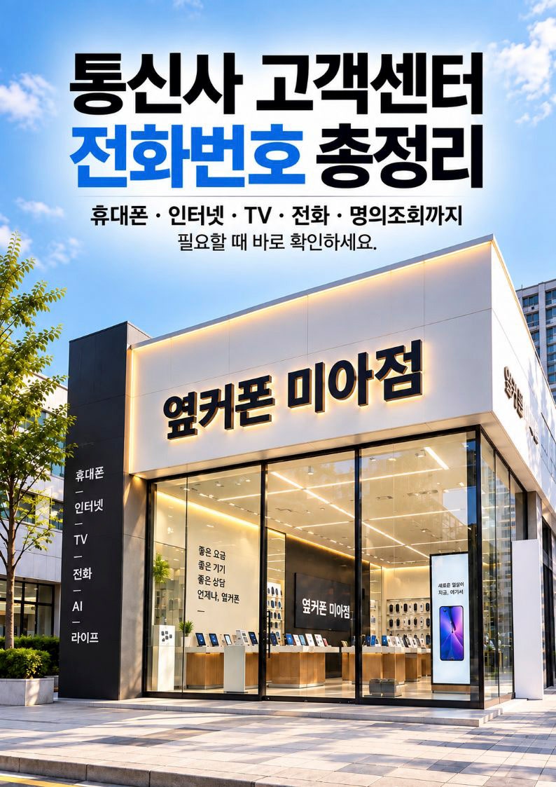 SKT KT LG유플러스 고객센터 전화번호 총정리 휴대폰 분실 신고까지