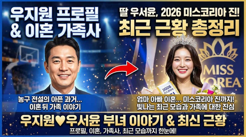 우지원 프로필 & 이혼 가족사: 2026 미스코리아 진 딸 우서윤 최근 근황 총정리