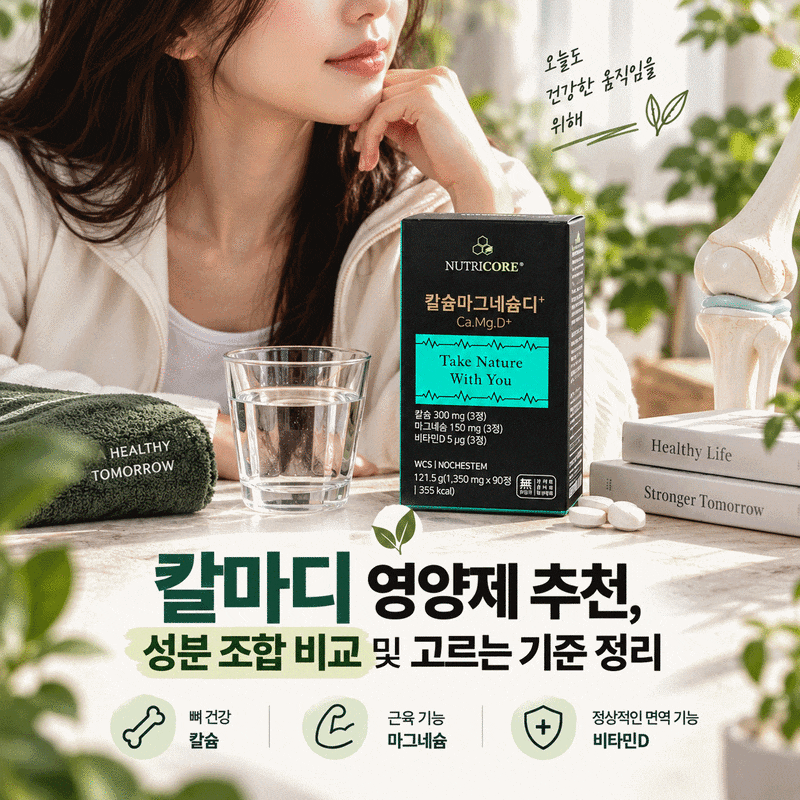 칼마디 영양제 추천, 성분 조합 비교 및 고르는 기준 정리