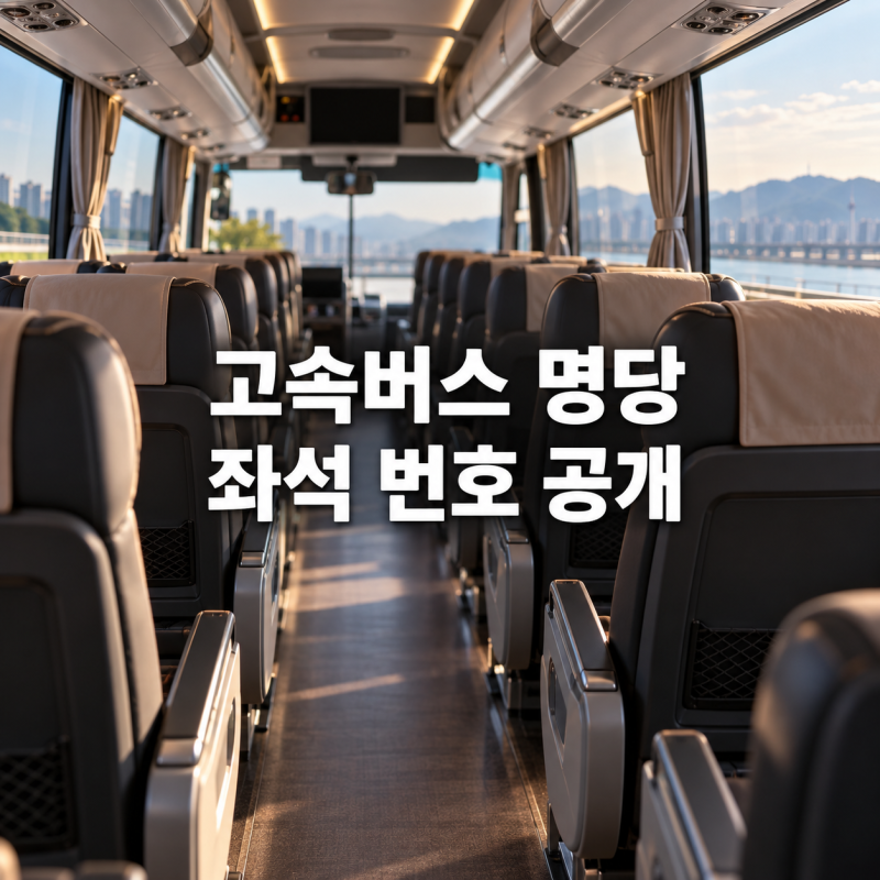 “고속버스 아무 자리나 예매하셨나요?” 버스 회사 직원만 아는 명당 좌석 번호 공개