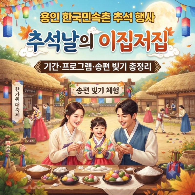 용인 한국민속촌 추석 행사 ‘추석날의 이집저집’｜기간·프로그램·송편 빚기 총정리