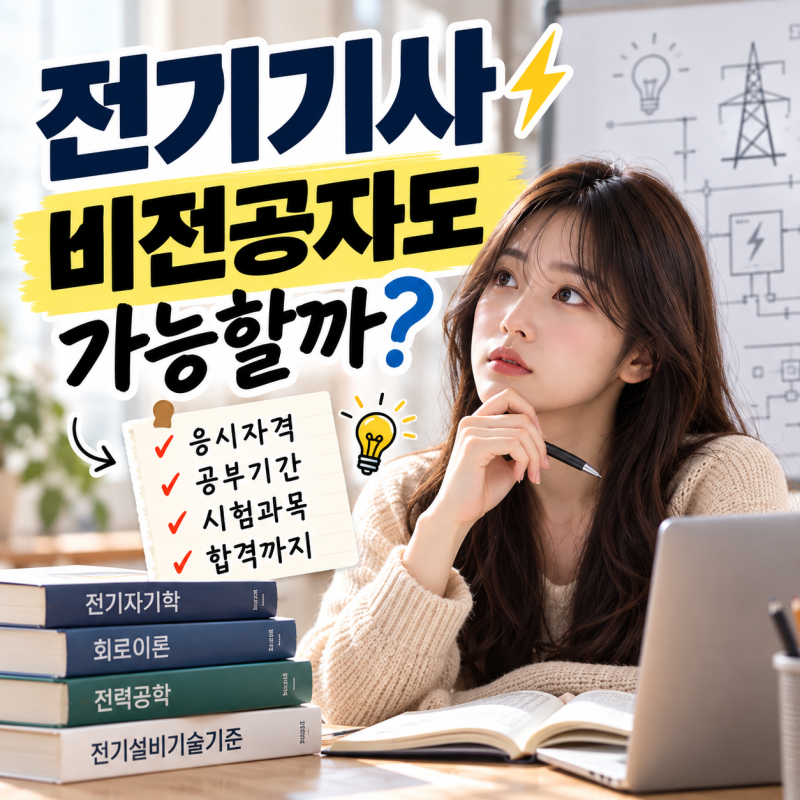 전기기사 비전공자도 가능할까? 응시자격부터 공부기간까지
