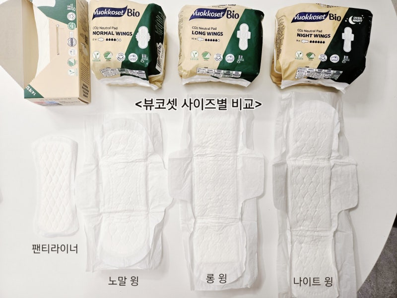 유기농생리대 추천 핀란드산 뷰코셋 순면생리대 4종 사용후기