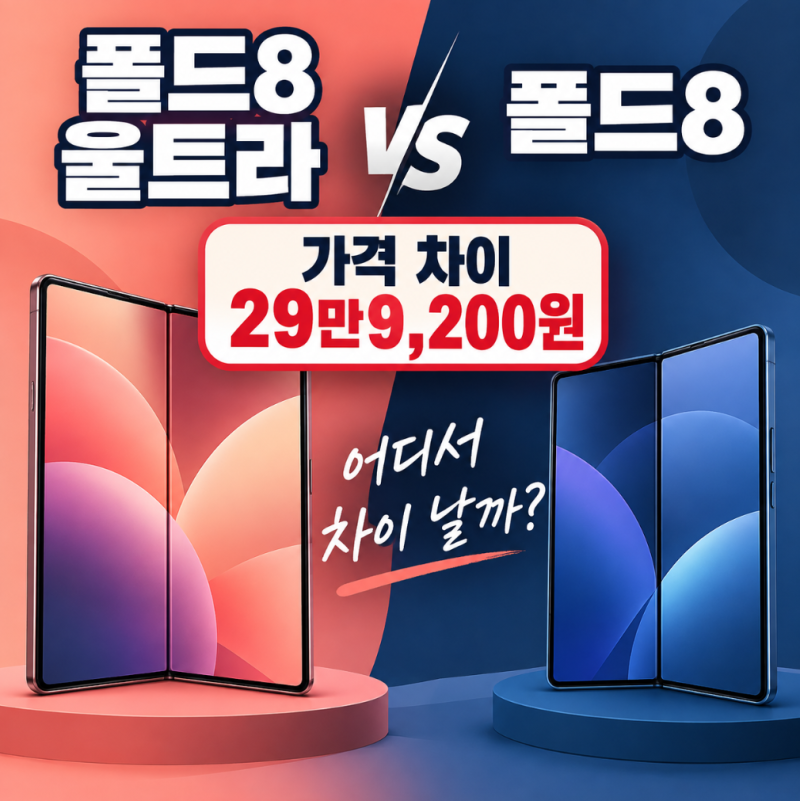 갤럭시 폴드8 울트라 vs 폴드8, 30만원 차이 어디서 날까?